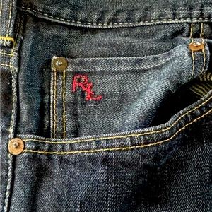 Men’s Ralph Lauren Hampton straight denim blue 44x30 jeans.